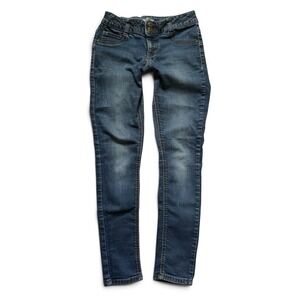 Mudd Y2K Low Rise Skinny Jeans Medium Wash Blue Girls 16 Fits Womens 0 2 XS